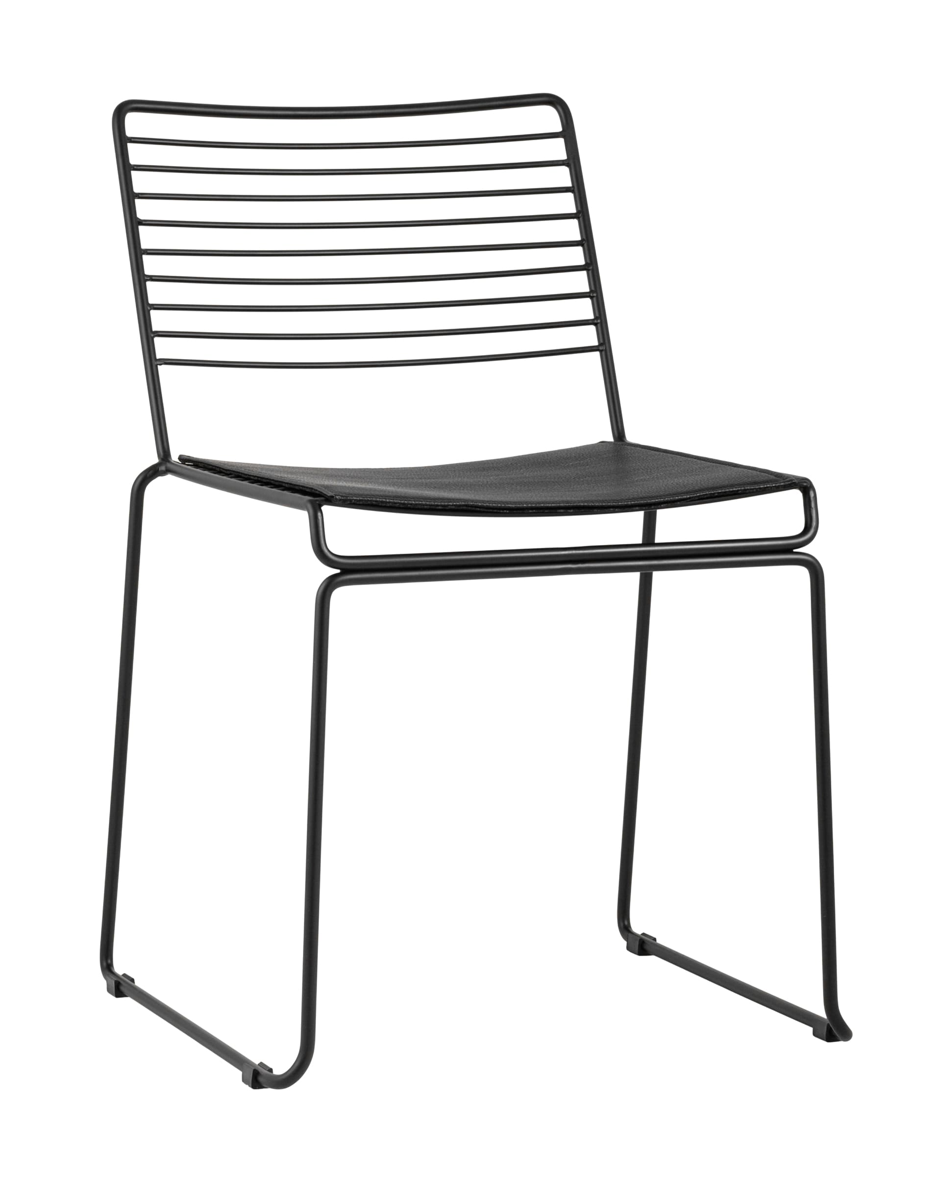 Стул обеденный Danny, черный, с черной подушкой из Италии