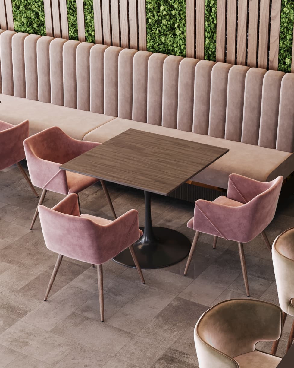 Стол обеденный Strong Square 90х90 орех из Италии