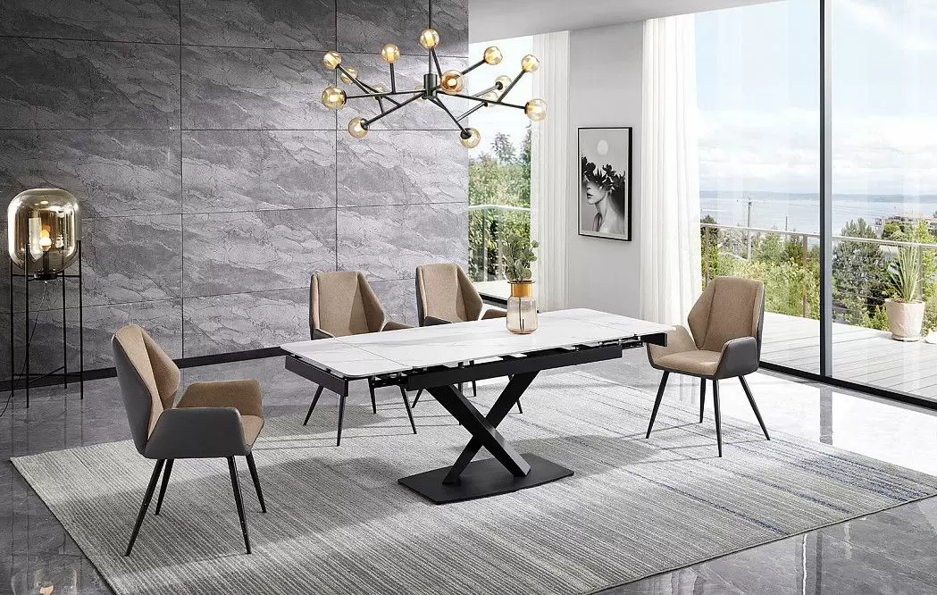 Стол раскладной Cesar 140-200, белая керамика из Италии