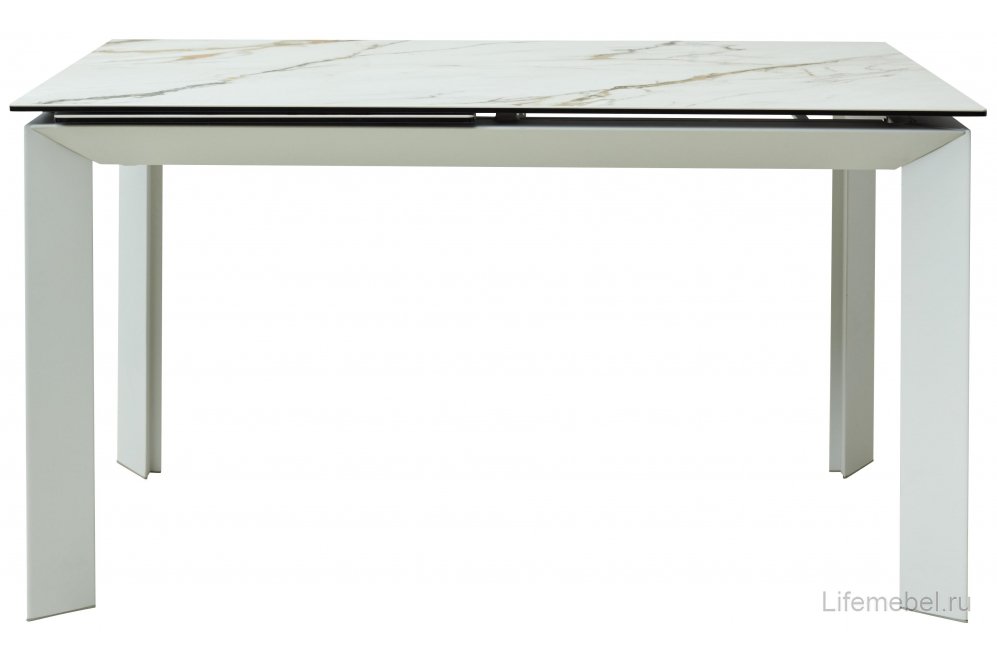 Стол CREMONA 160 KL-188 Контрастный мрамор / белый каркас М-City из Италии