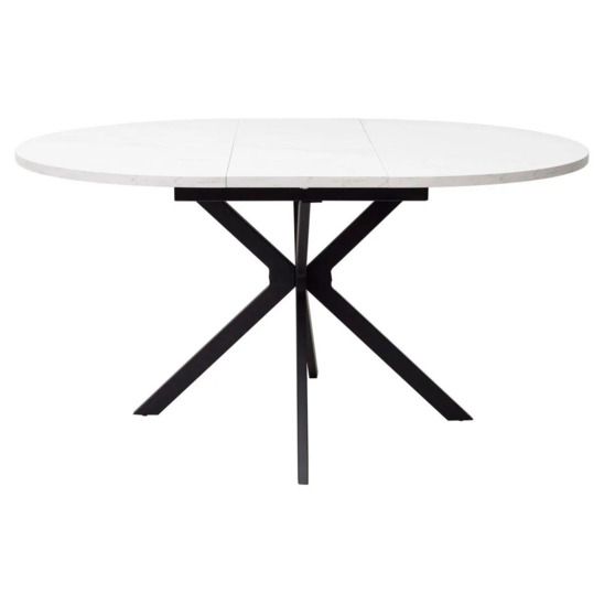 Стол ВЕГА D110 раскладной Мрамор Леванто / черный каркас М-City из Италии