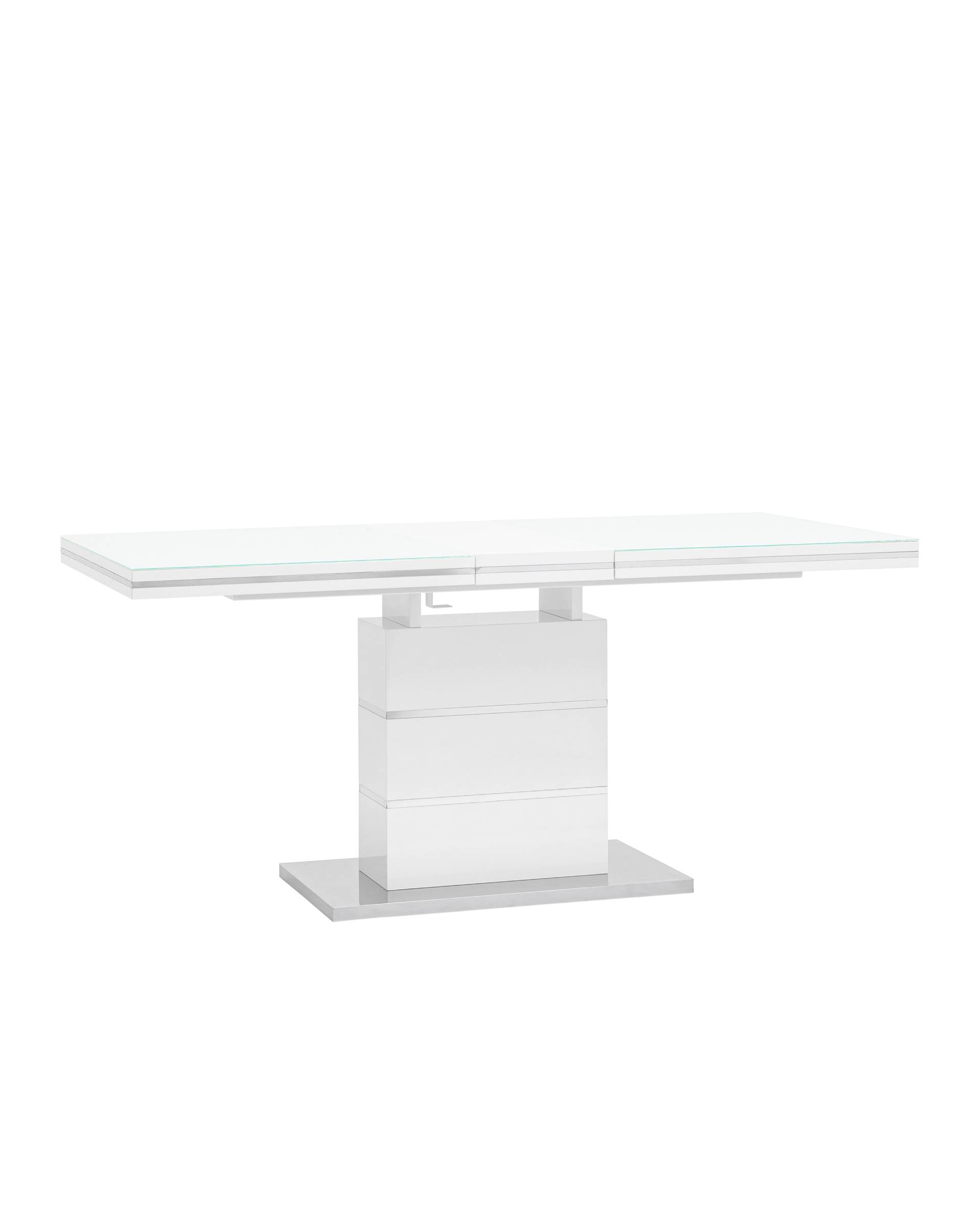 Стол обеденный Глазго раскладной 140-170*80 глянцевый белый из Италии