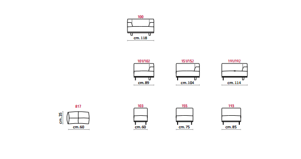 Итальянский диван Liberty из Италии