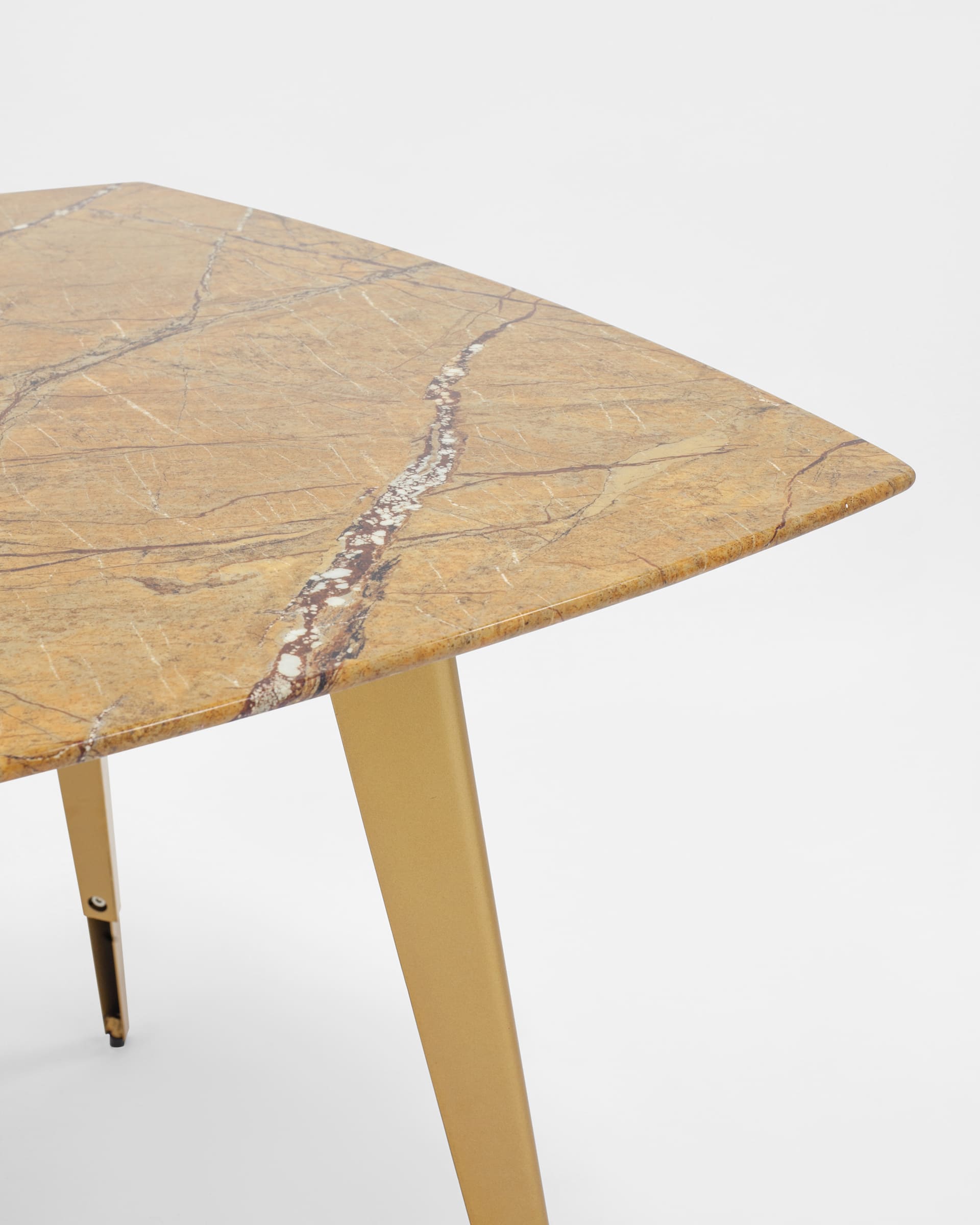 Стол обеденный Ричмонд 100*100 охра стеклянный из Италии