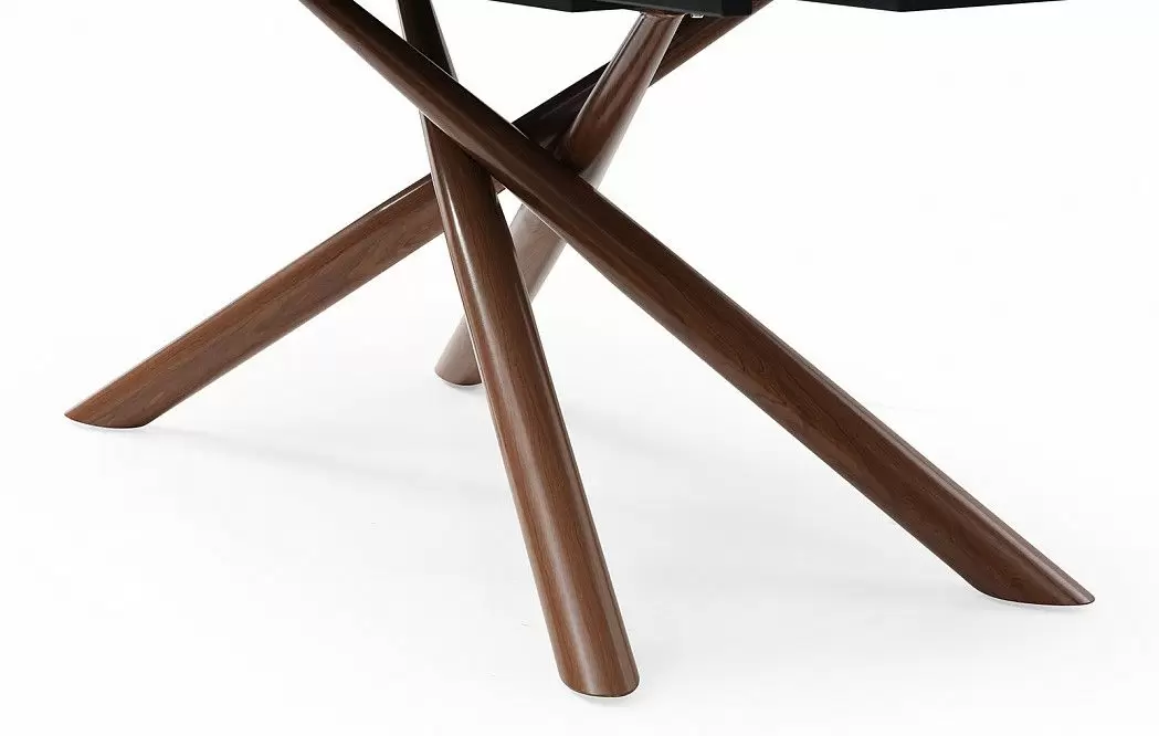 Стол раскладной Ravenna 160-220, черная керамика/орех из Италии