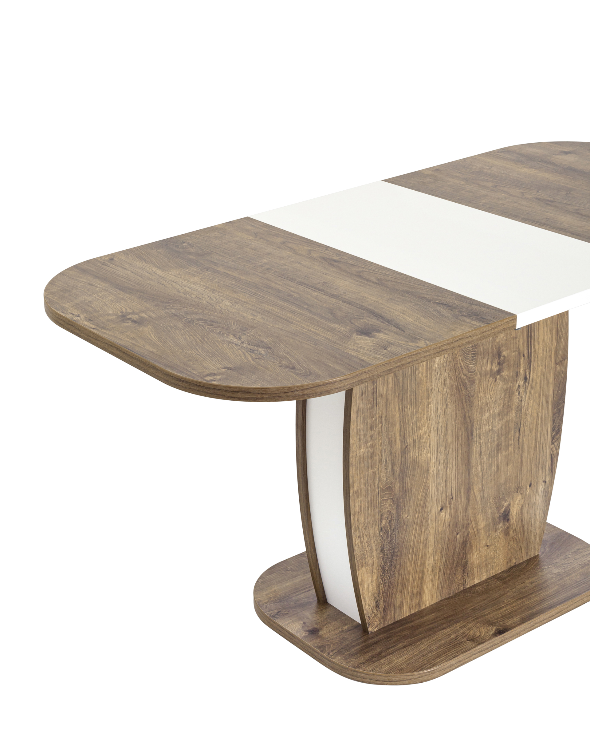 Стол Barrel 110-145*70 дуб Ка/белый из Италии