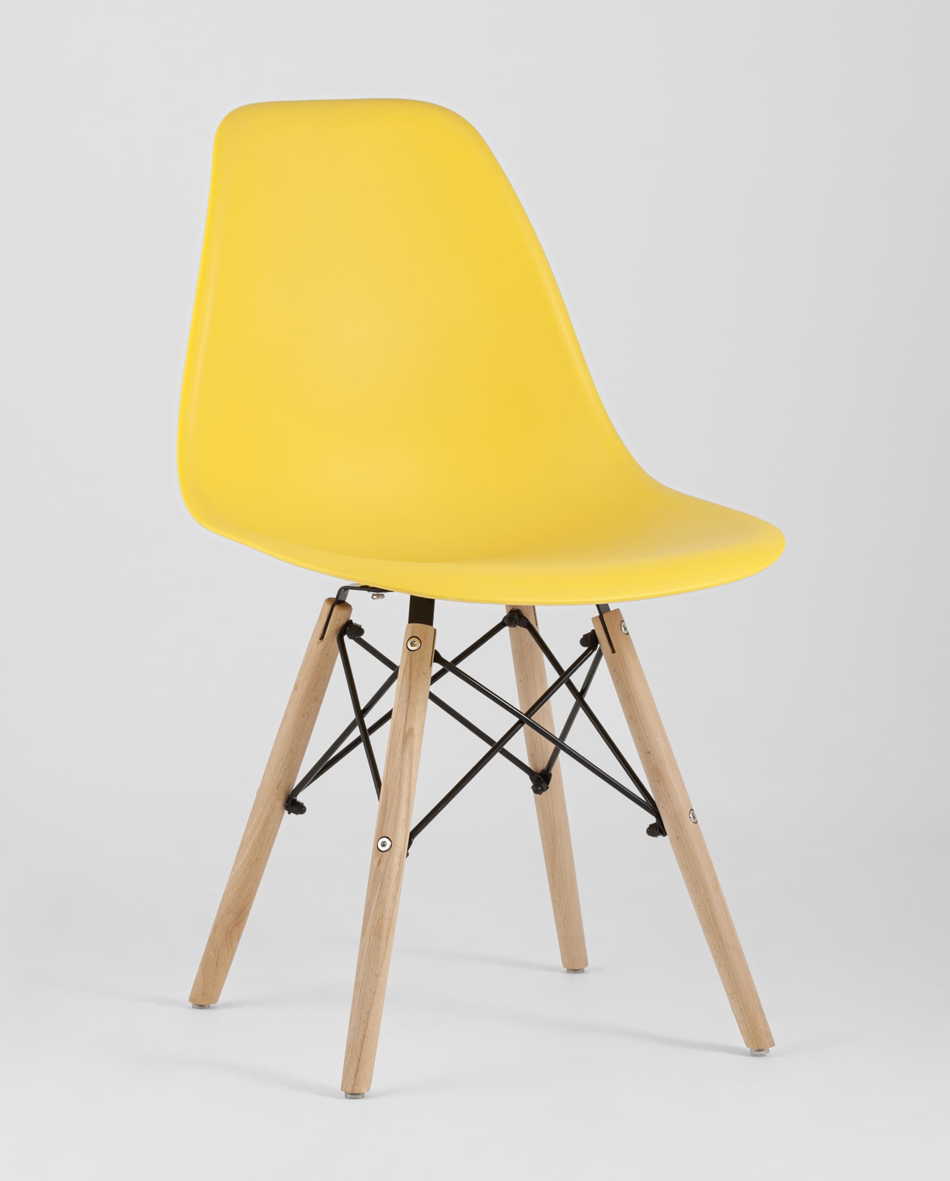 Стул Eames Style DSW желтый (разборный каркас) из Италии