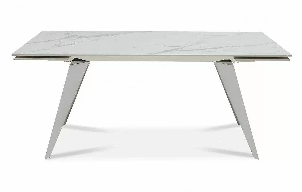 Стол раскладной Ramses 160-230, белый мрамор/хром из Италии