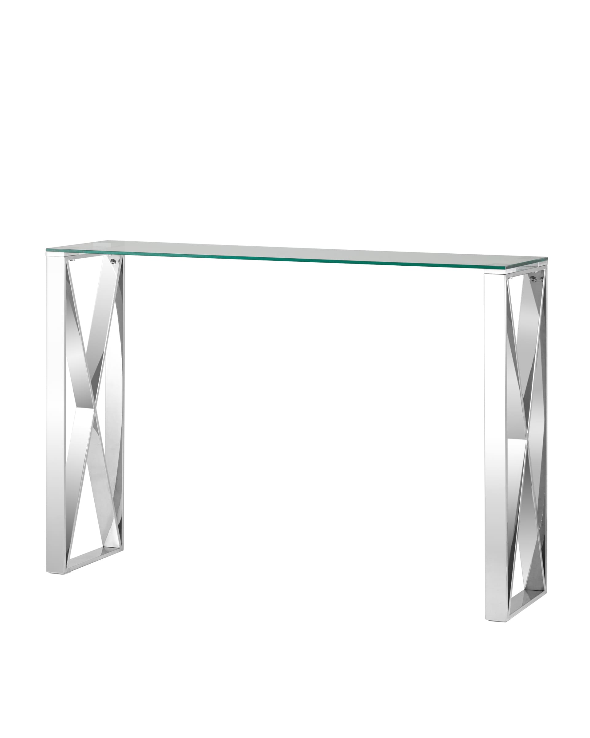 Консоль КРОСС 115*30 серебро из Италии