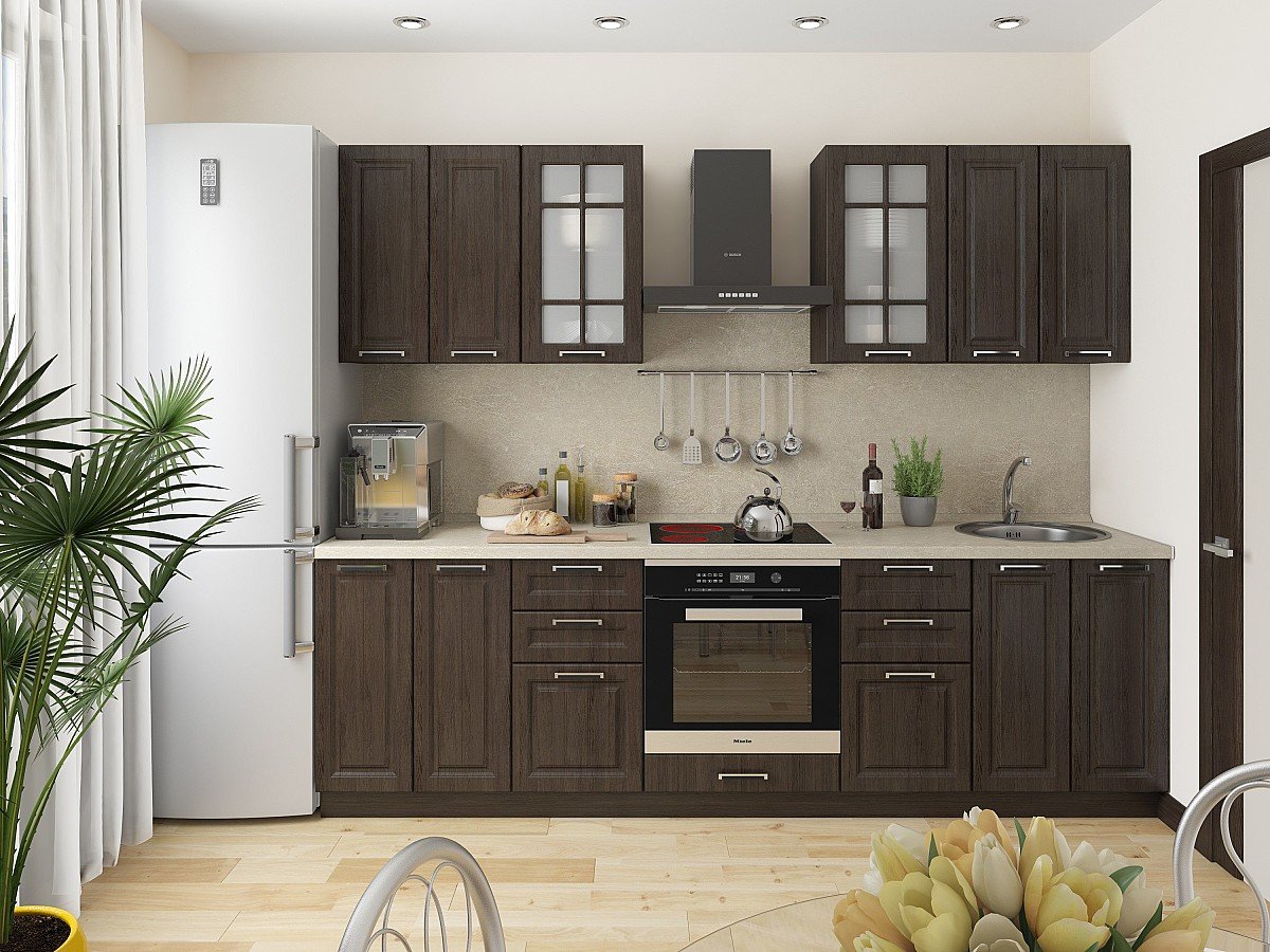 Кухня Прага-01 2140*2600*600 Венге Премиум