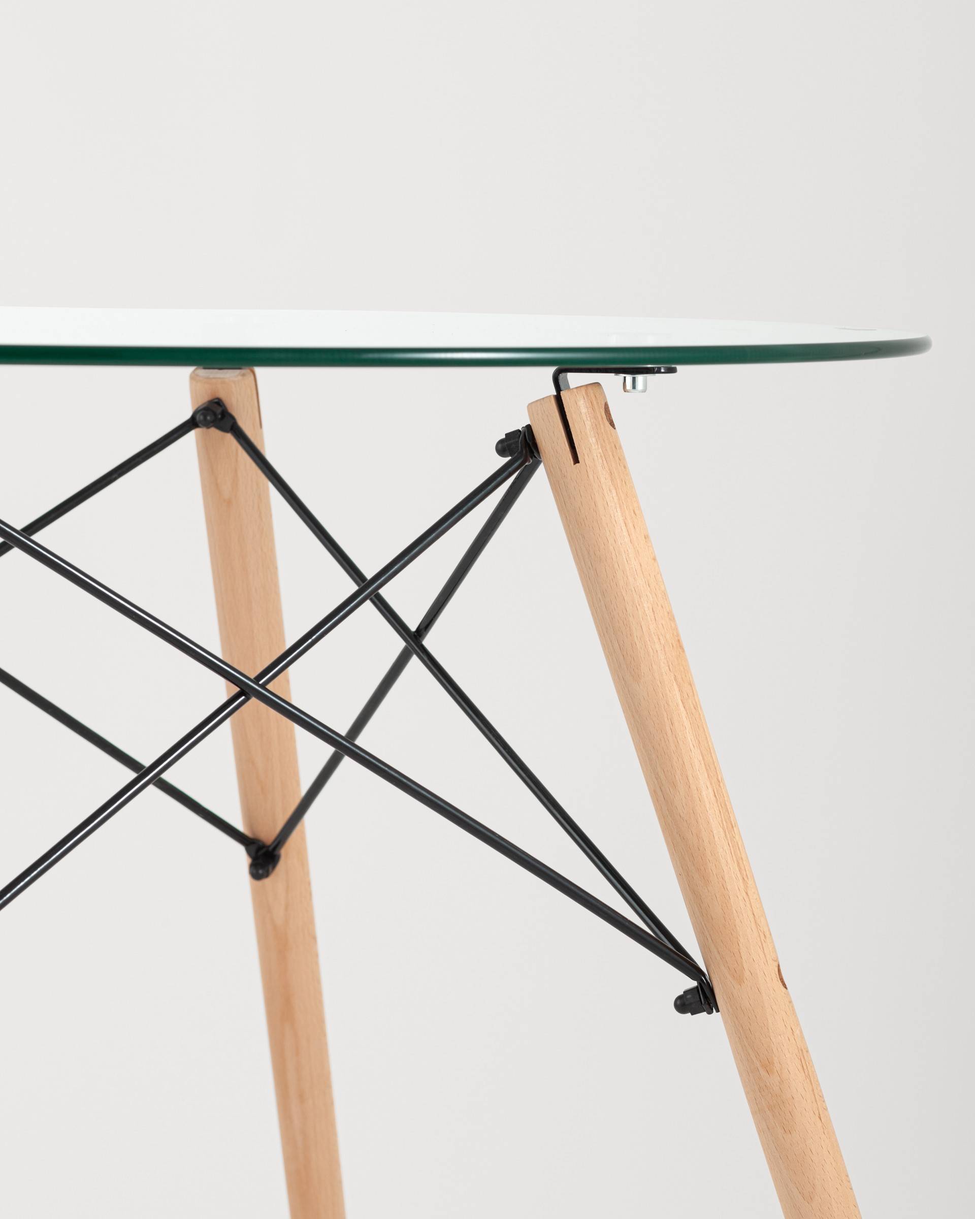Стол Eames DSW D80 стеклянный из Италии