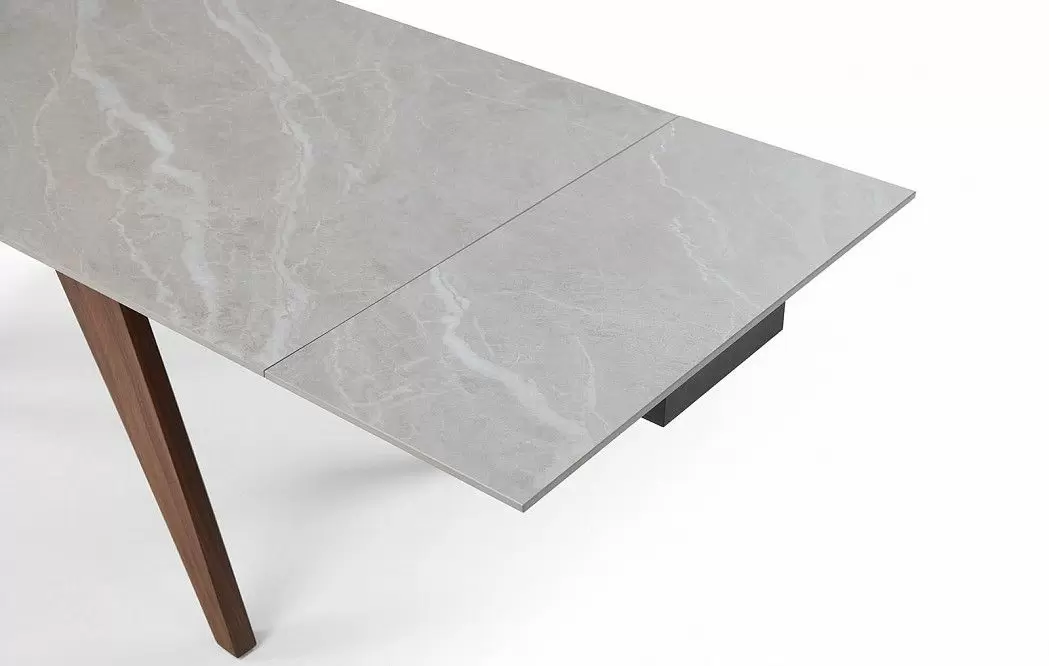 Стол раскладной Valencia 160-240, серая керамика/орех из Италии