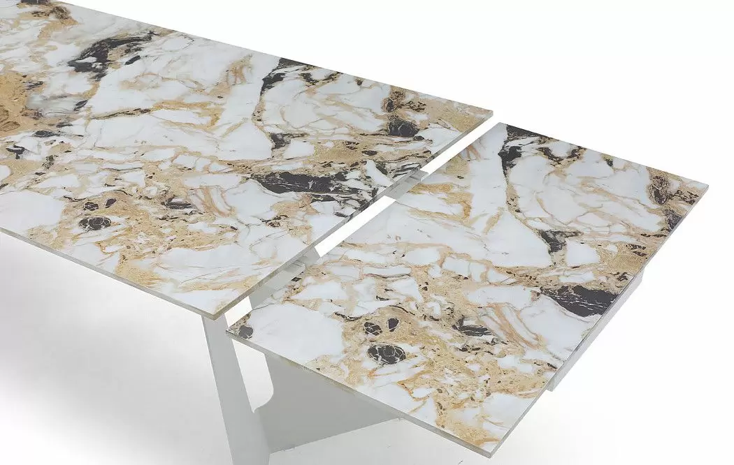 Стол раскладной Monte Carlo 160-240, светлая керамика/белый из Италии