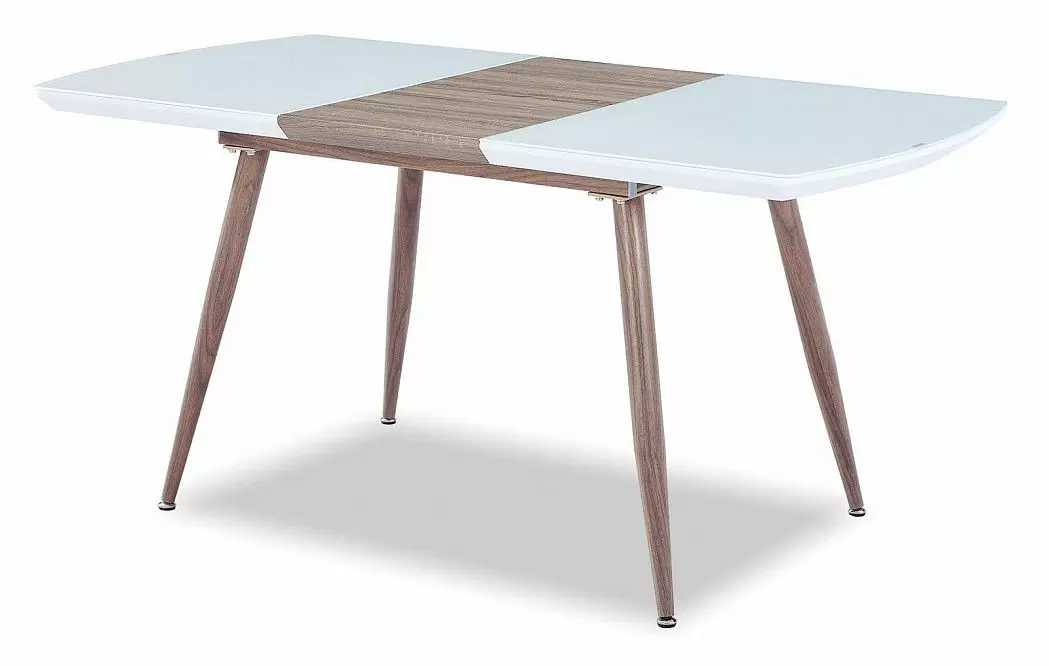 Стол раскладной Fredric 120-160, белый/дуб из Италии