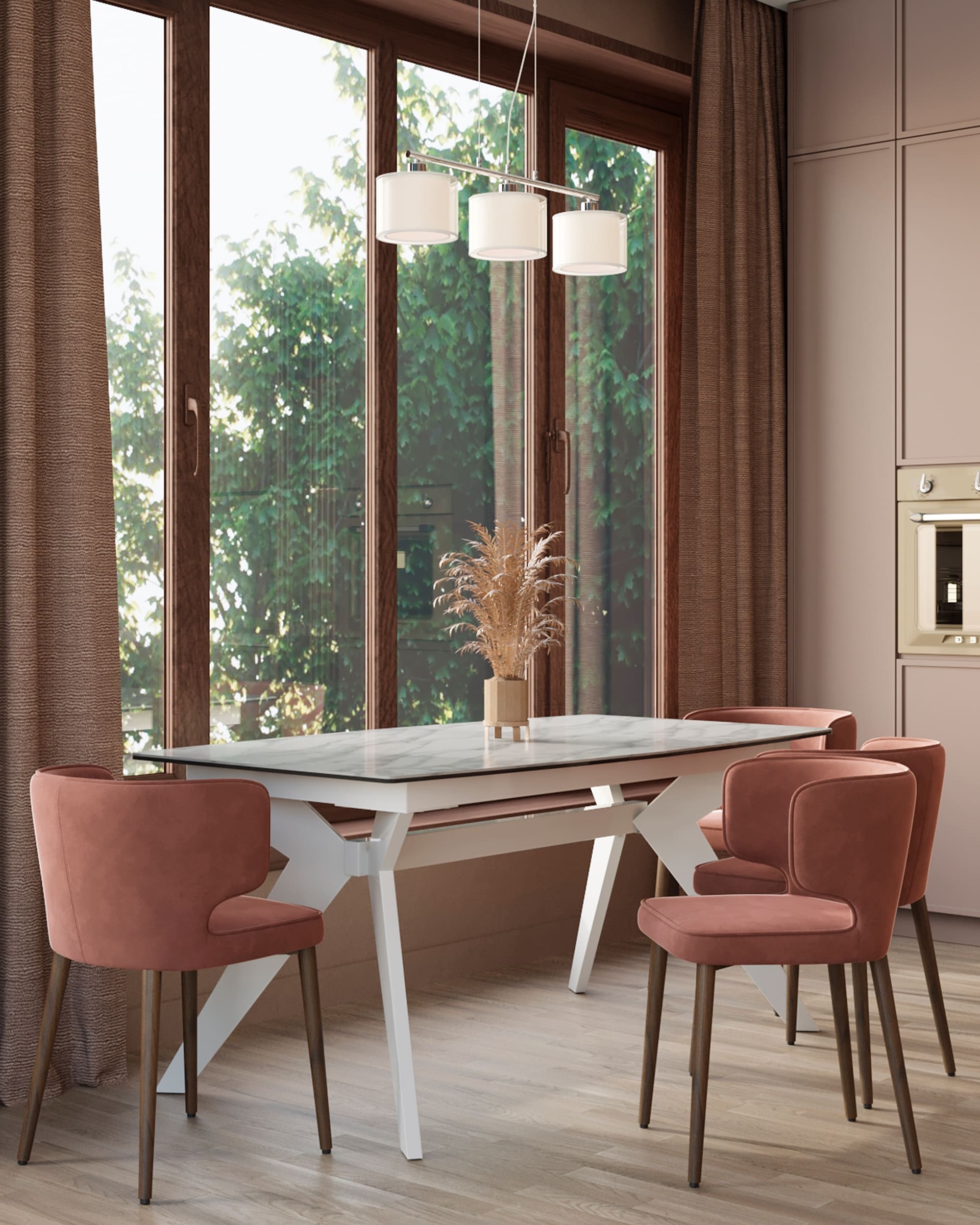 Стол обеденный Аркада раскладной 160-210*90 керамика светлая из Италии