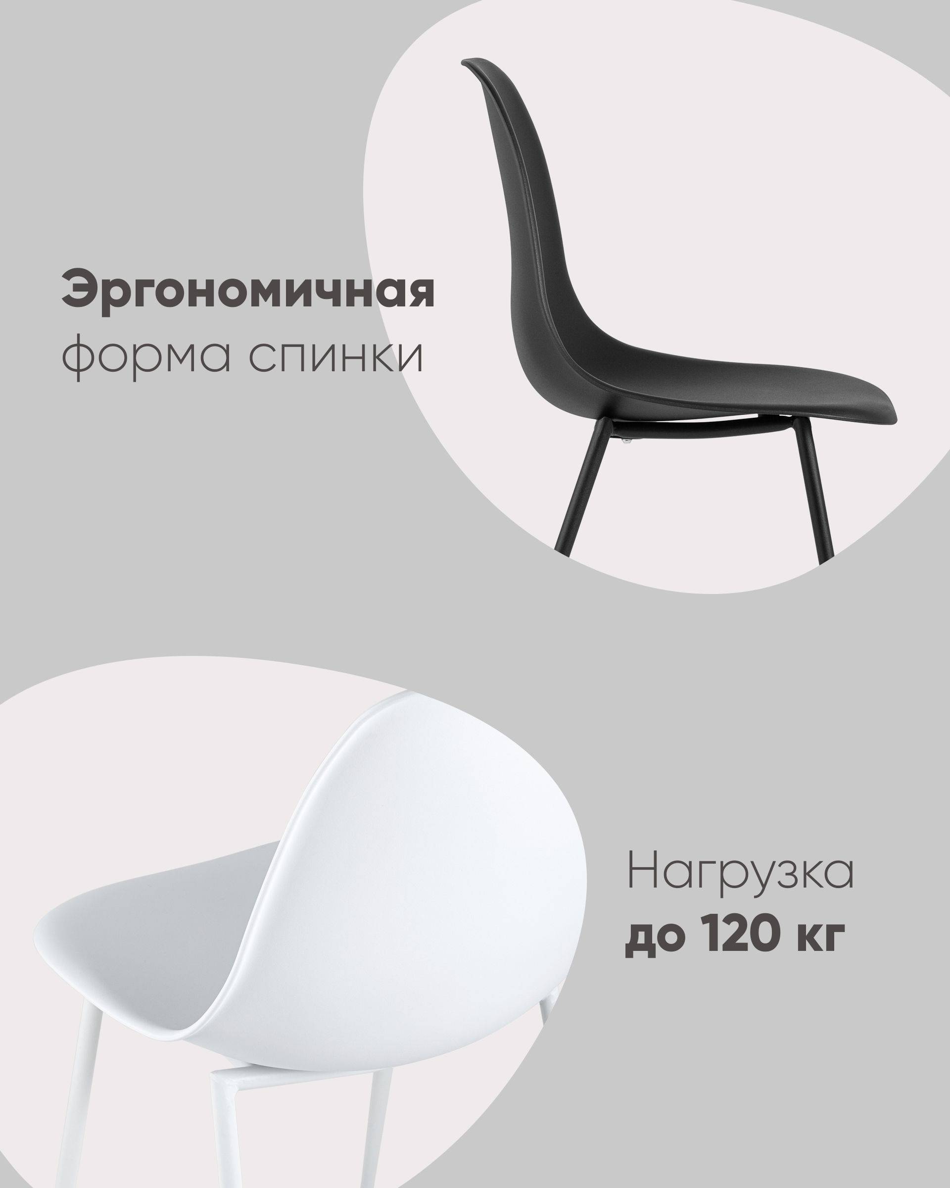 Стул KON черный из Италии