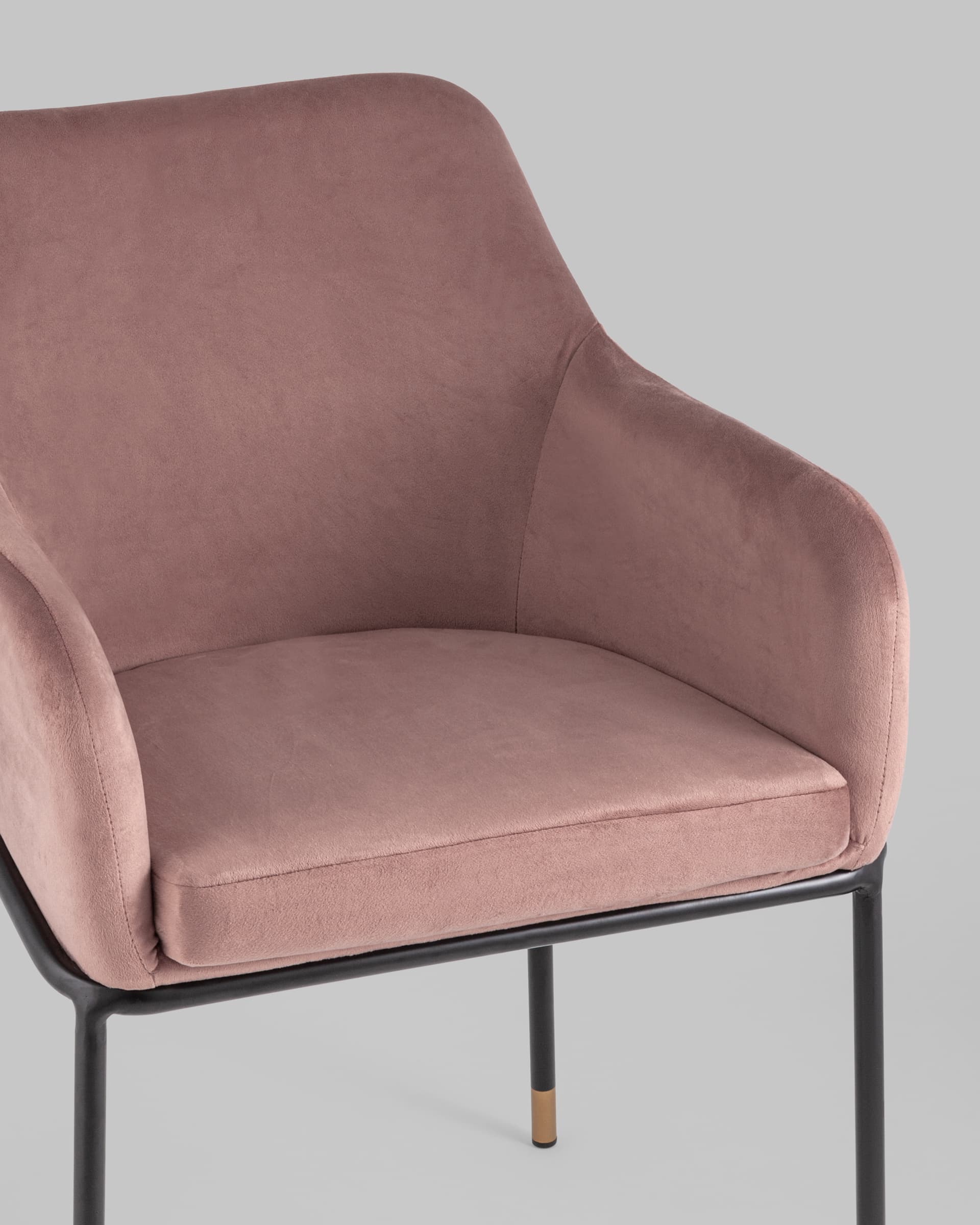Стул Сандра велюр пыльно-розовый из Италии