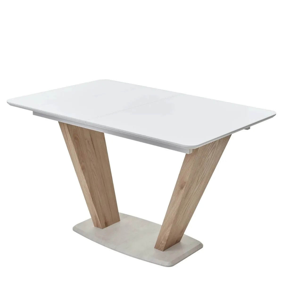 Стол Прага 120 БЕЛЫЙ, стекло/ ВЯЗ М-City из Италии