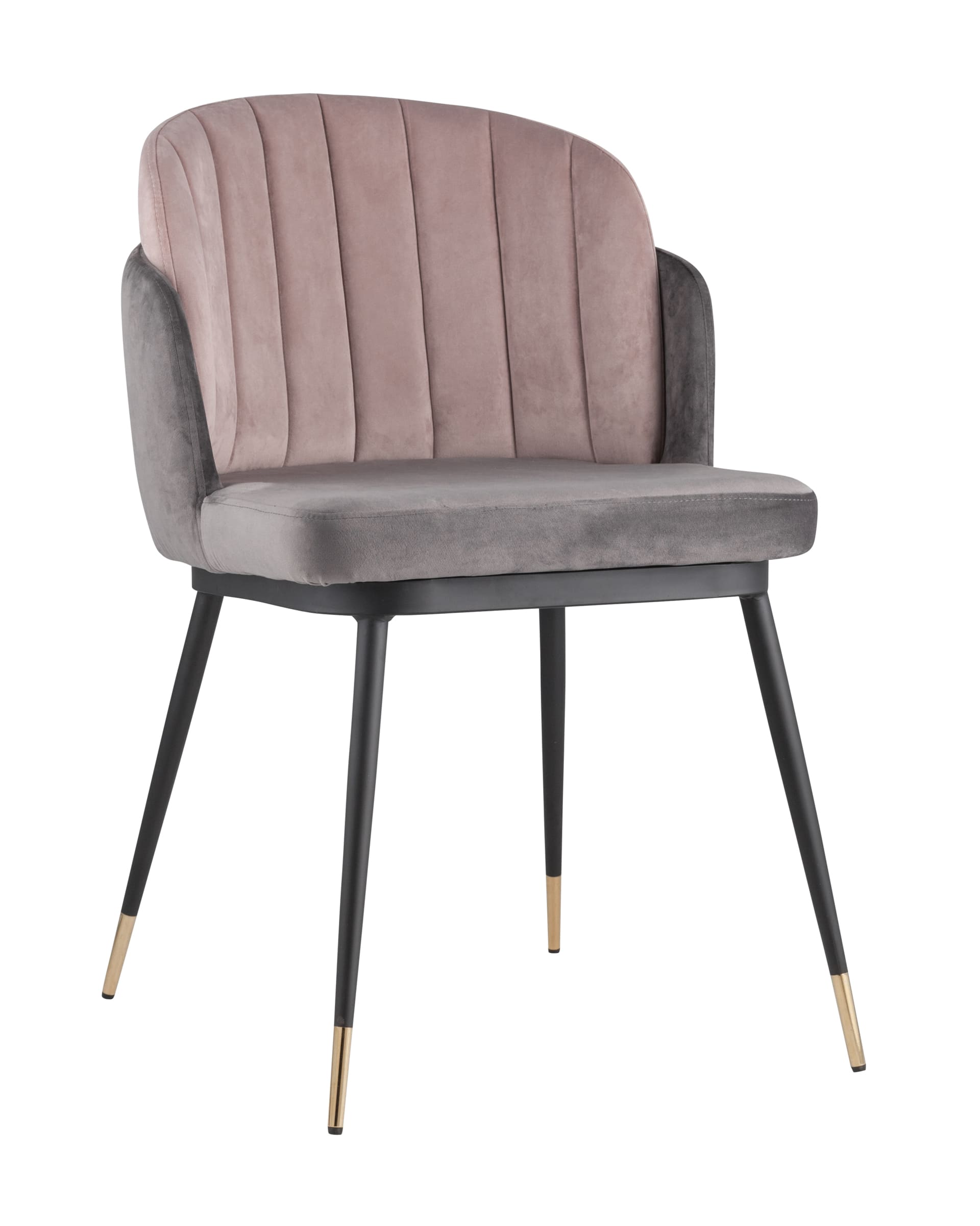 Стул Пенелопа, вельвет, темно-серый+розовый из Италии