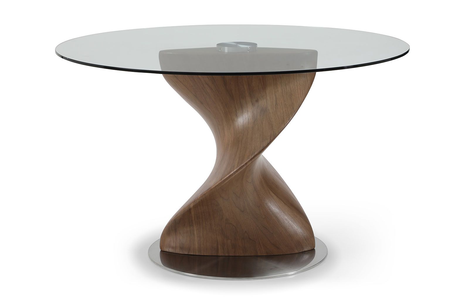 Стол Niagara 120, прозрачное стекло/орех из Италии