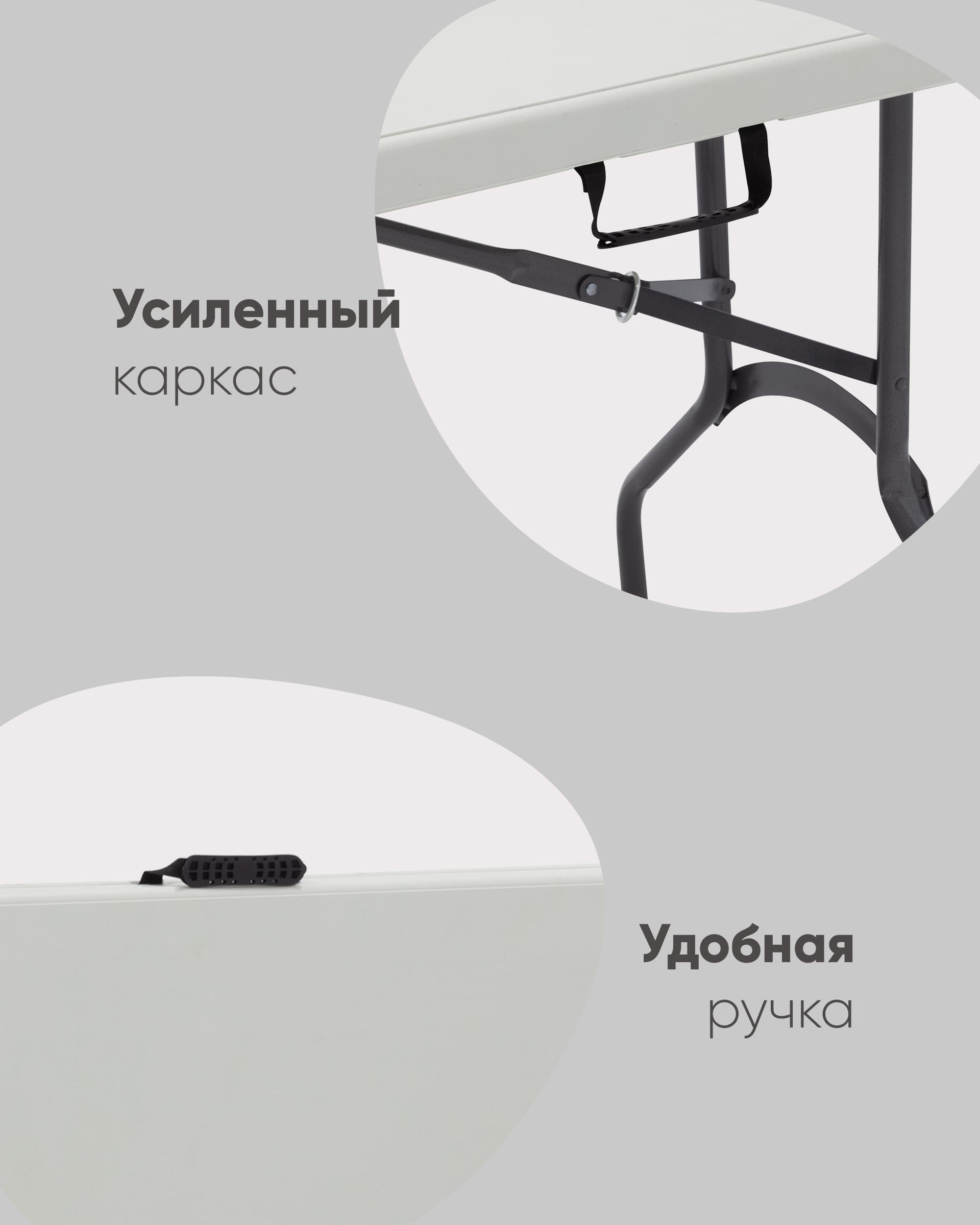 Стол складной чемодан пластиковый Кейт 180 коричневый из Италии