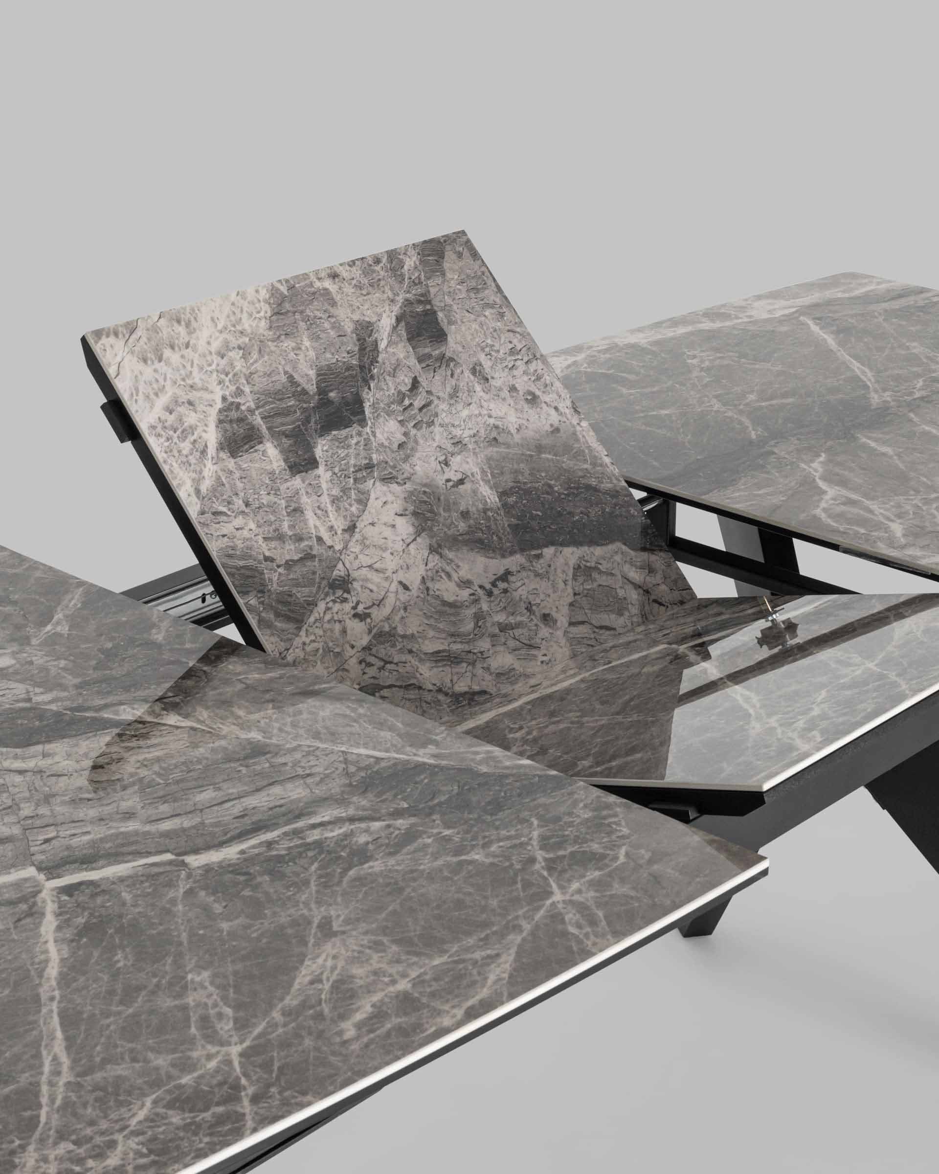 Стол обеденный Аркада раскладной 160-210*90 керамика темная из Италии