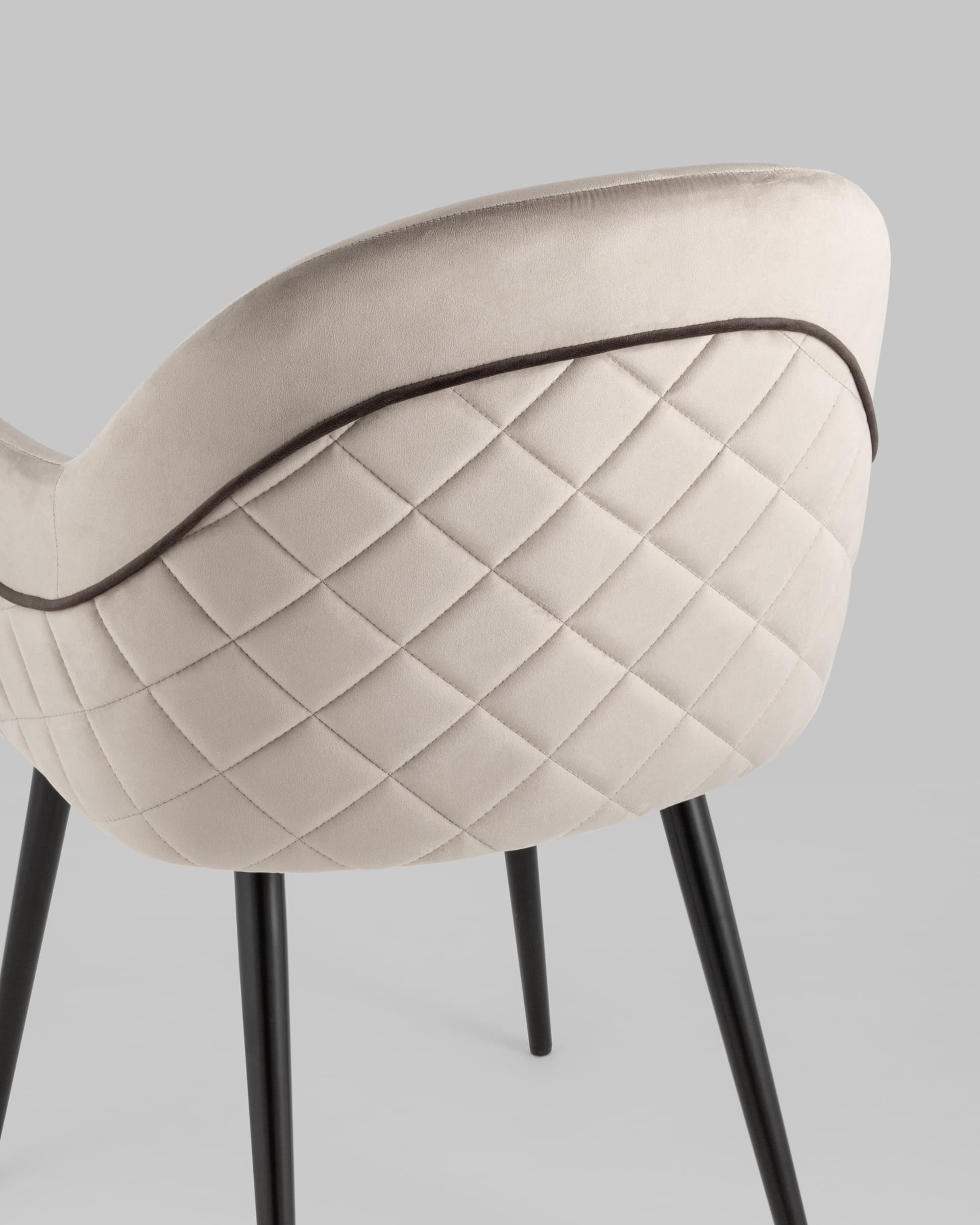 Стул Новел велюр серо-коричневый из Италии