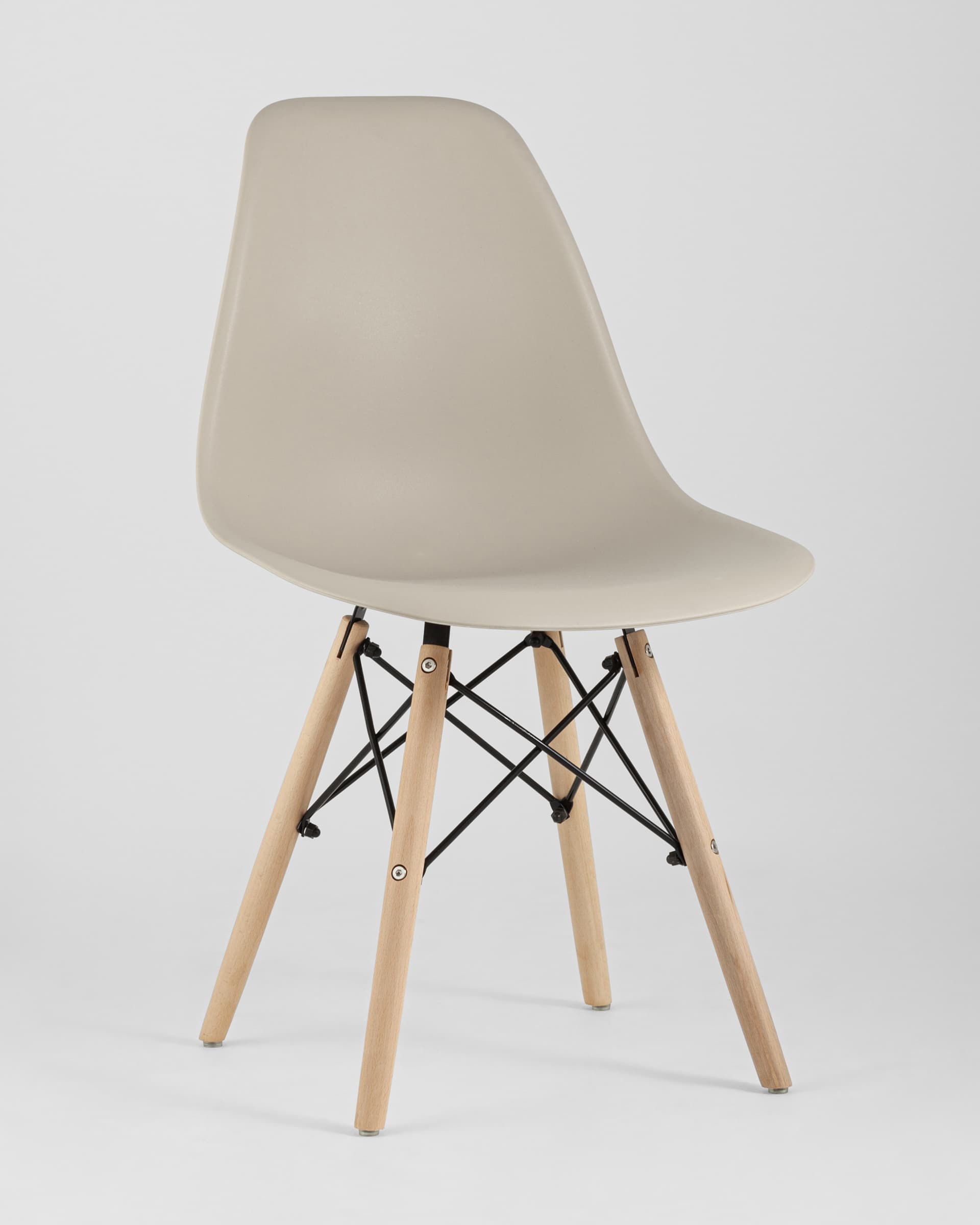Стул Eames Style DSW бежевый (разборный каркас) из Италии