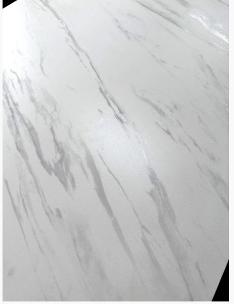 Стол VASTO 180 MARBLES KL-99 Белый мрамор матовый, итальянская керамика/ черный каркас М-City из Италии
