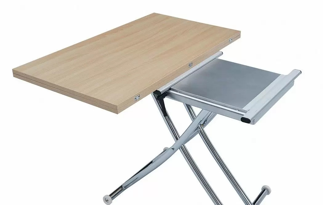 Стол-трансформер Clayton II, бук/хром из Италии