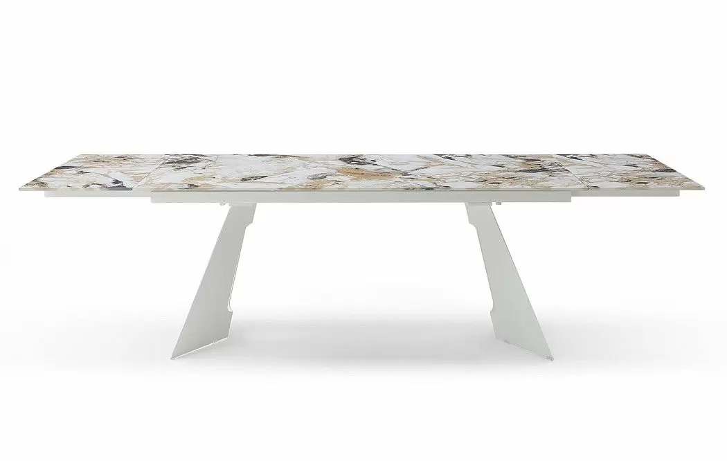 Стол раскладной Monte Carlo 160-240, светлая керамика/белый из Италии