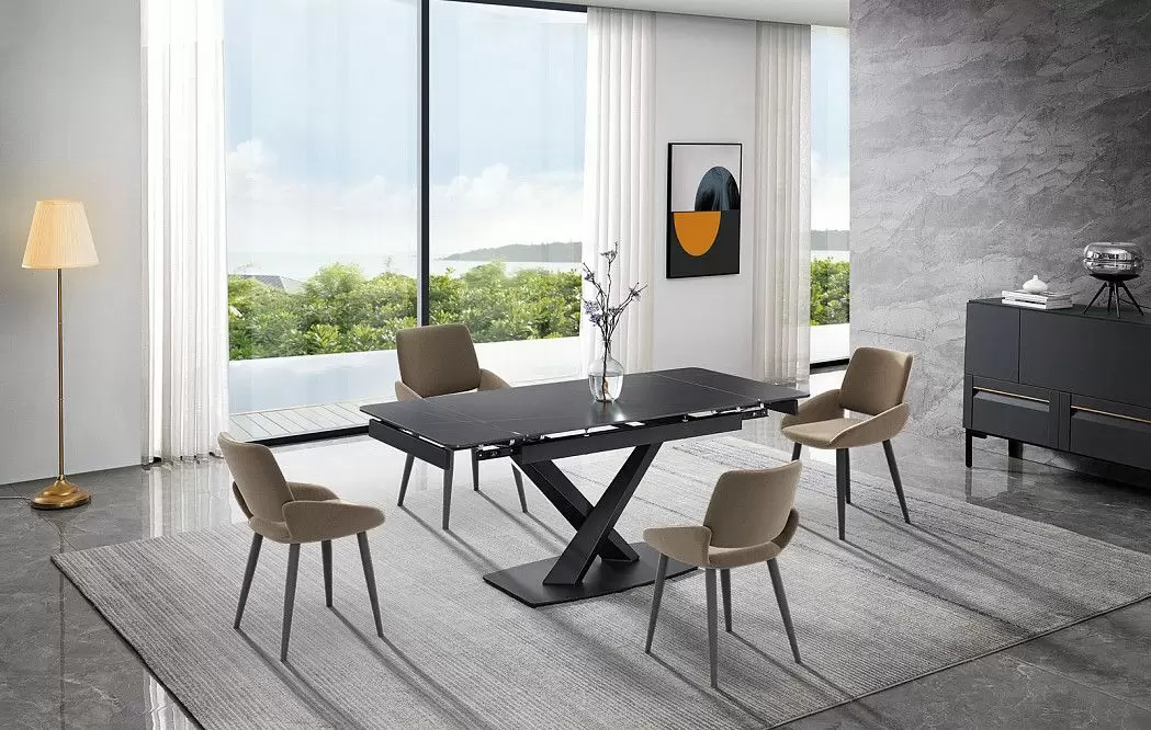 Стол раскладной Cesar 120-180, черная керамика из Италии