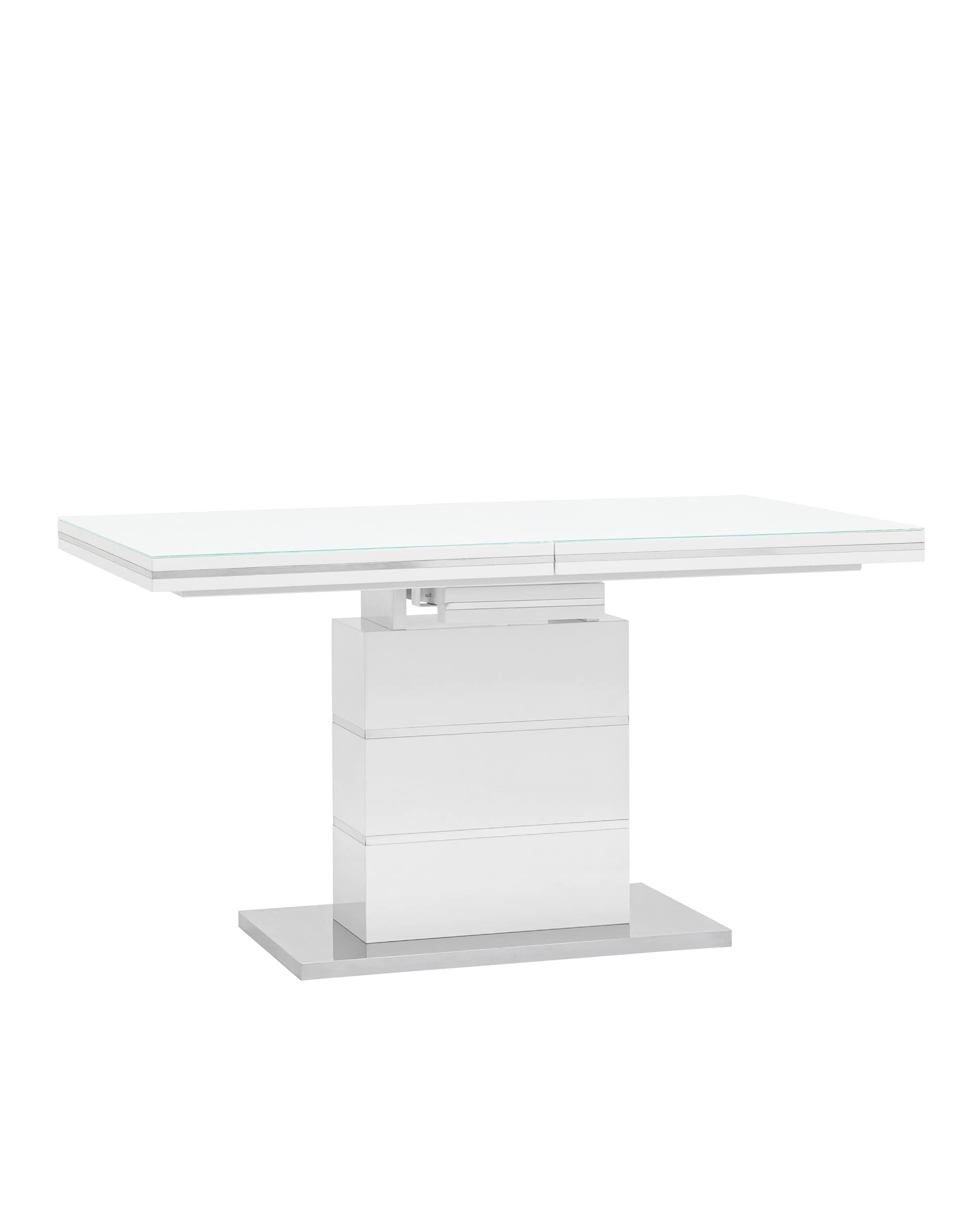Стол обеденный Глазго раскладной 140-170*80 глянцевый белый из Италии