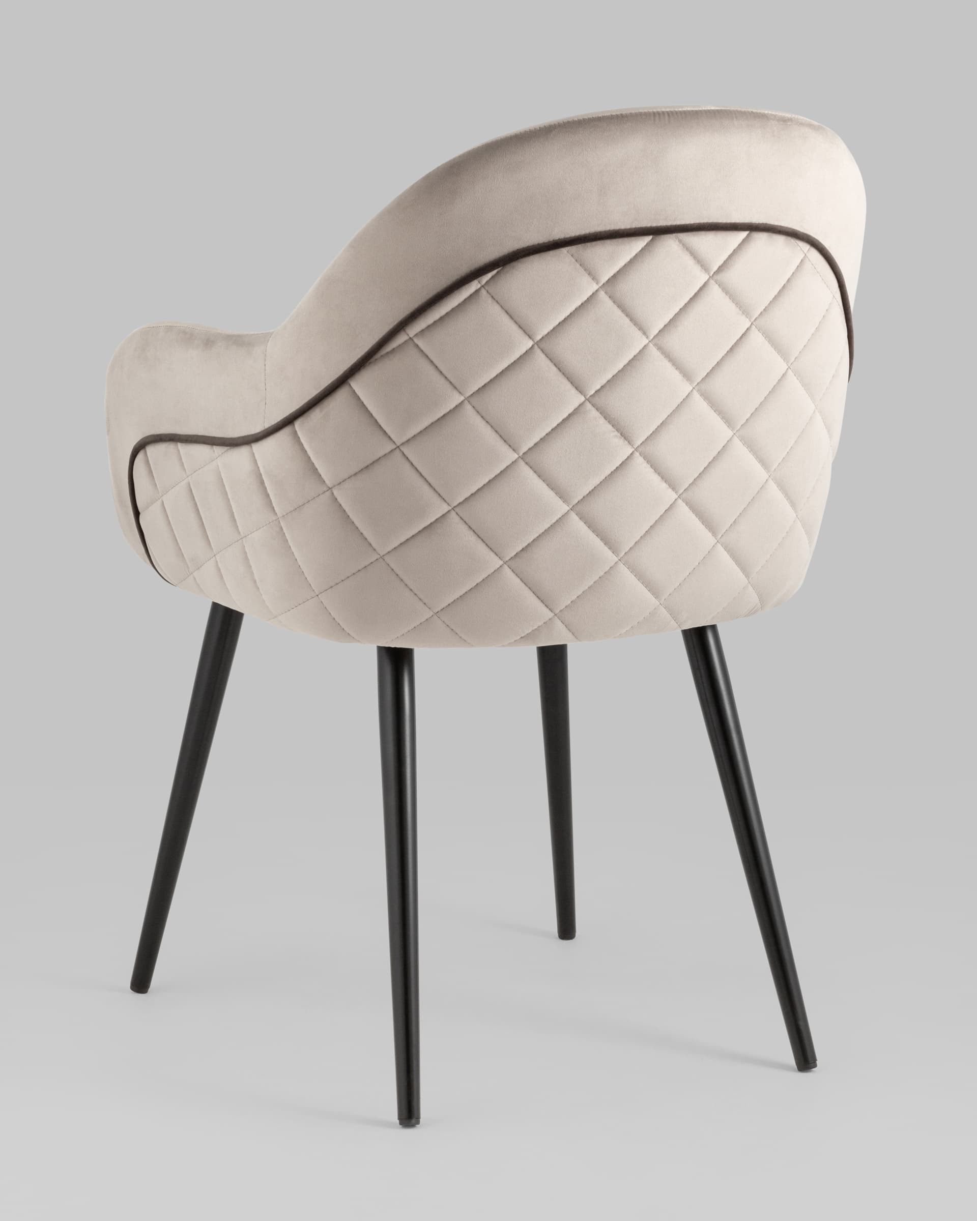 Стул Новел велюр серо-коричневый из Италии