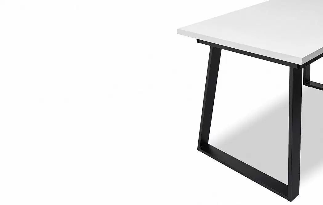 Стол раскладной Dakota 120-160, белый/черный из Италии