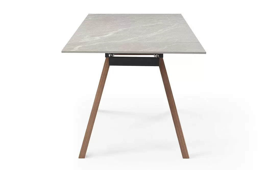 Стол раскладной Valencia 120-180, серая керамика/орех из Италии