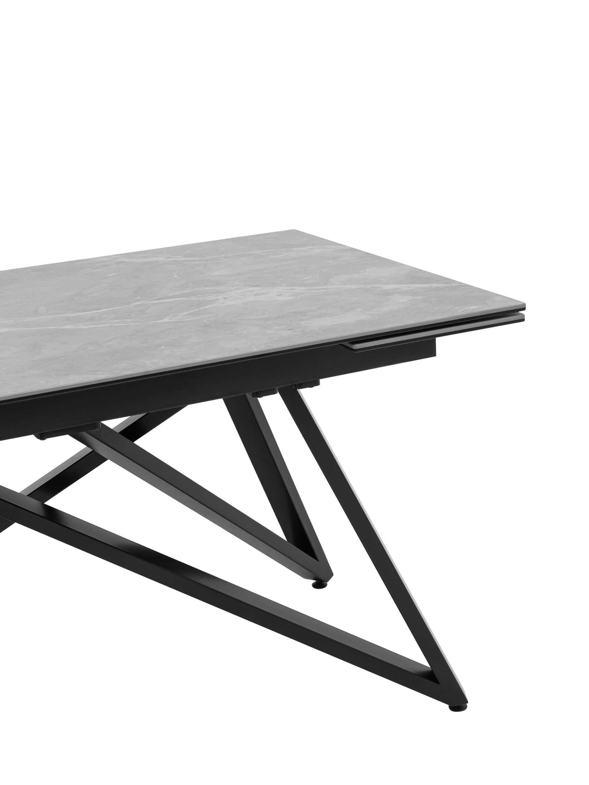 Стол обеденный Канкун раскладной 140-180*90 керамика серый из Италии