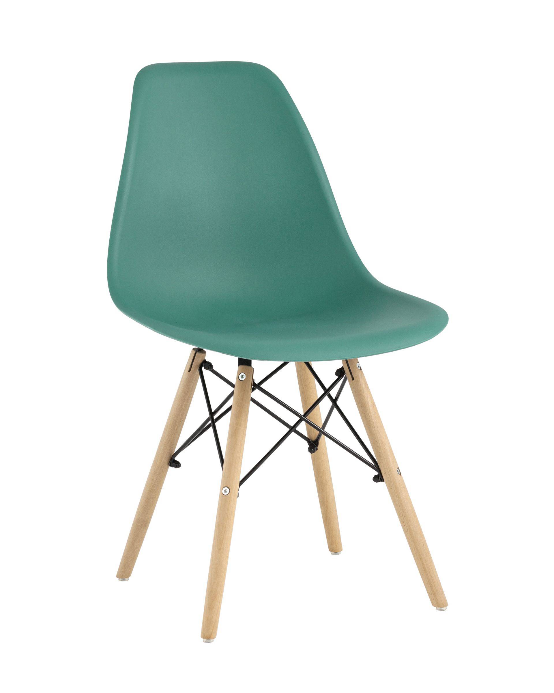 Стул Eames Style DSW серо-зеленый (разборный каркас) из Италии