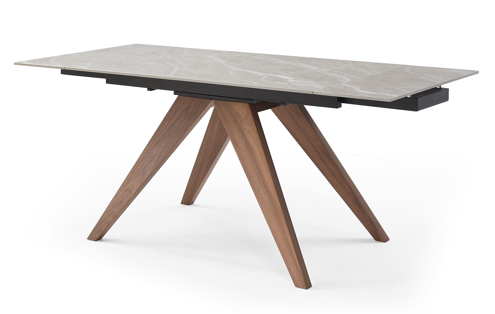 Стол раскладной Valencia 120-180, серая керамика/орех из Италии