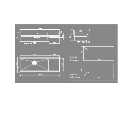 Мойка Artinox Layer SBR O1VS8-D8, Layer SBR U1VS8-D8 из Италии