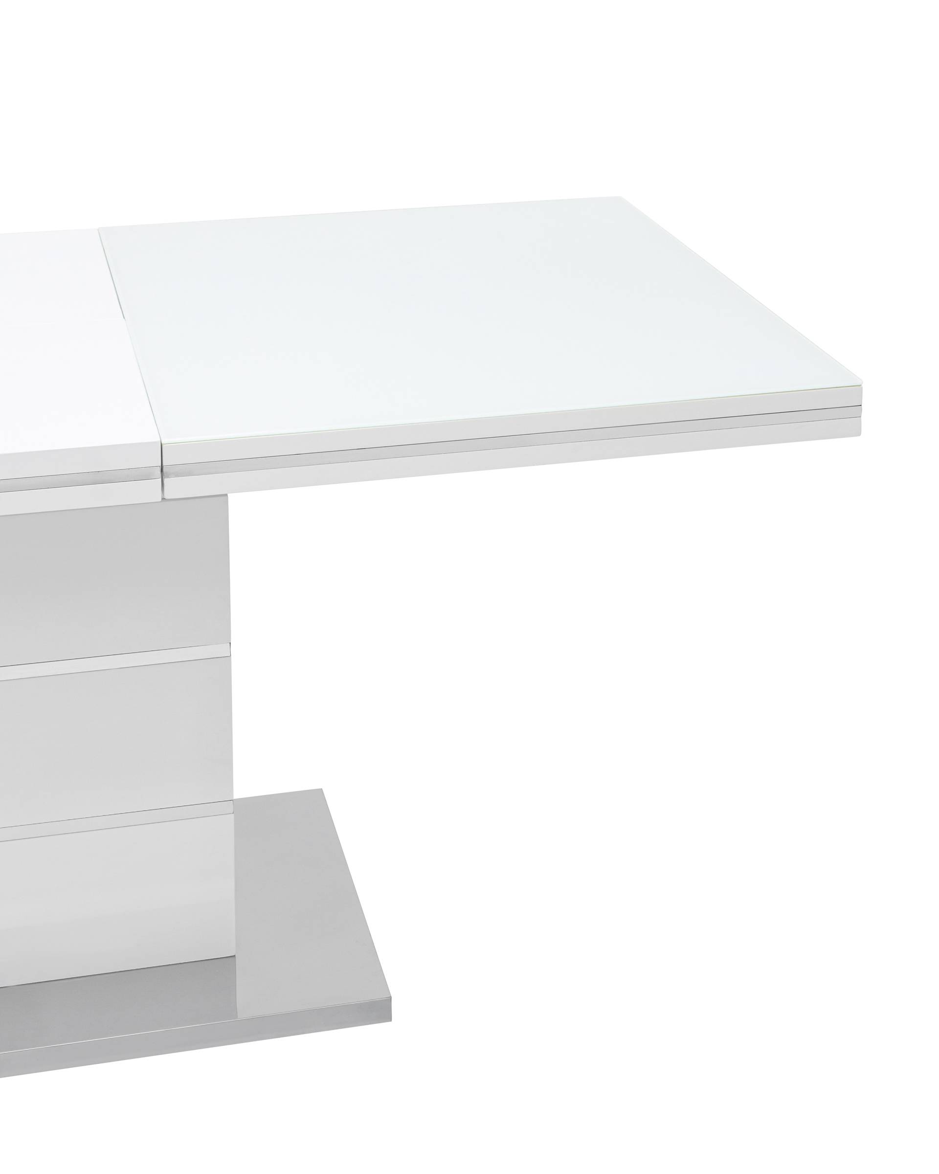 Стол обеденный Глазго раскладной 140-170*80 глянцевый белый из Италии