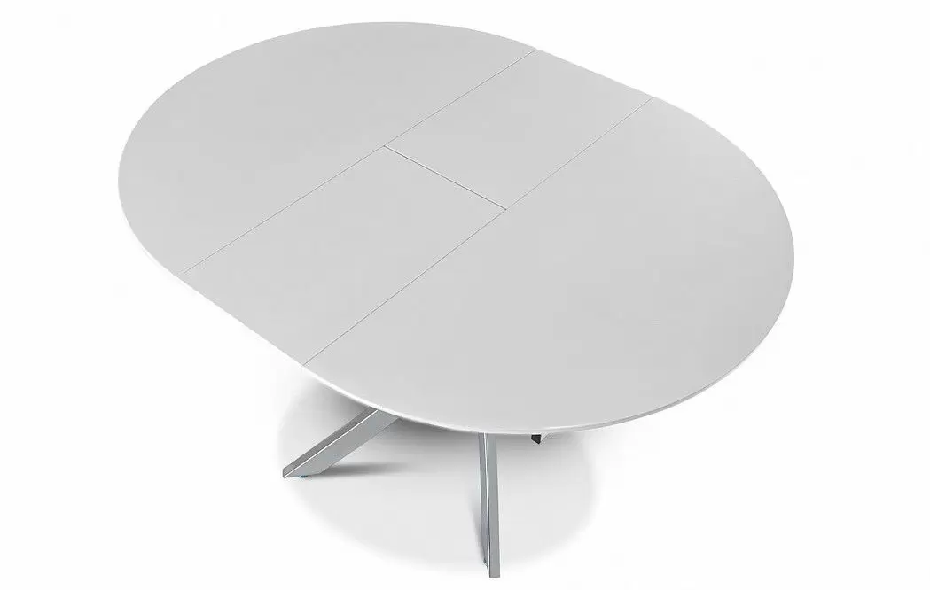 Стол раскладной Charly 100-129, белый/хром из Италии