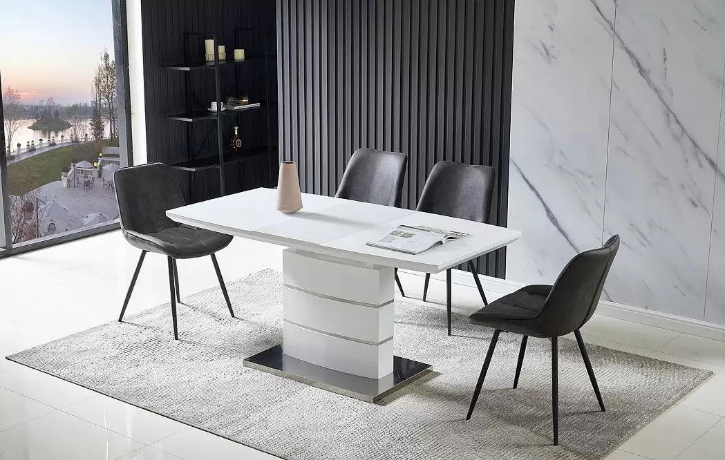 Стол раскладной Verona Glass (120), белый матовый из Италии