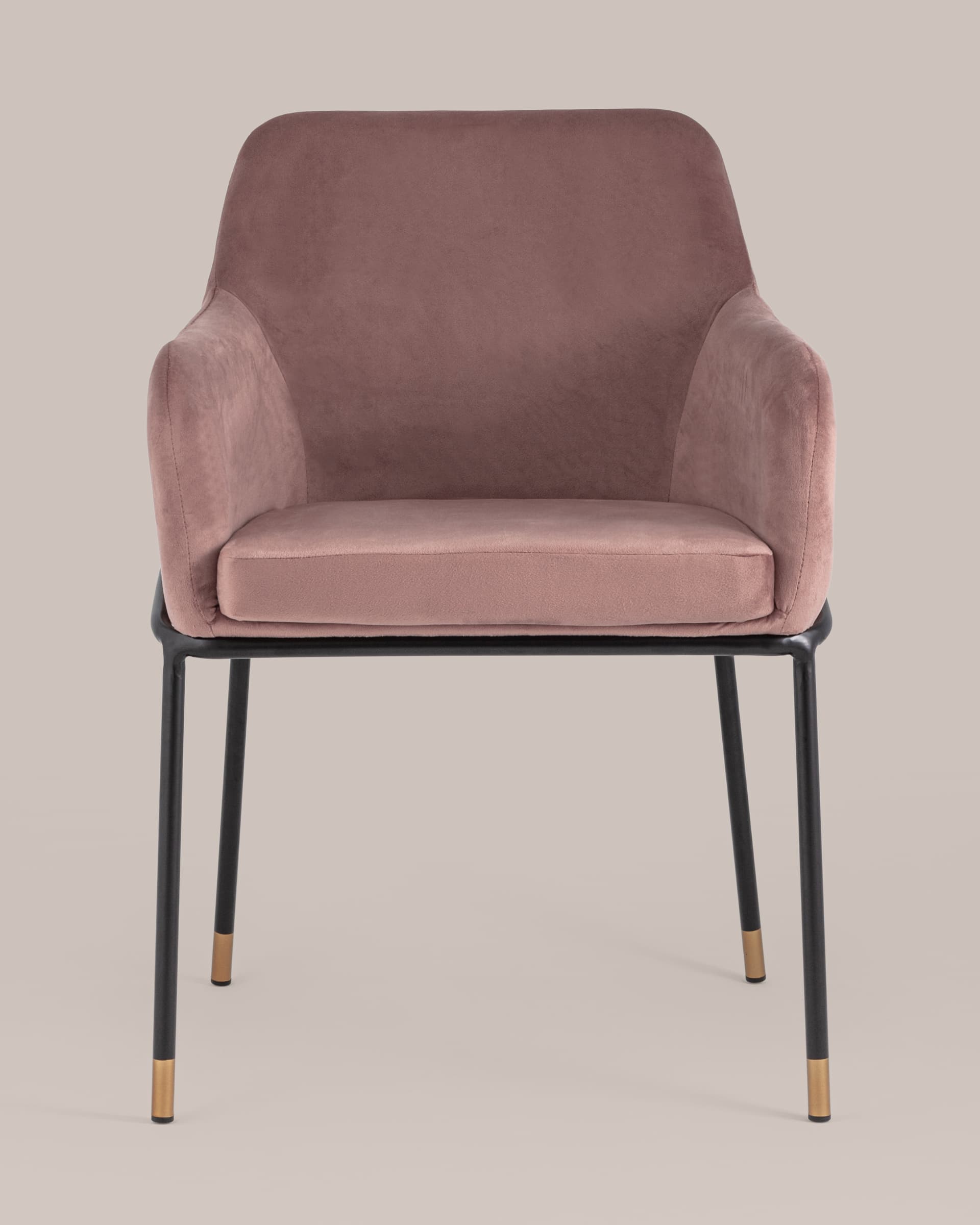 Стул Сандра велюр пыльно-розовый из Италии