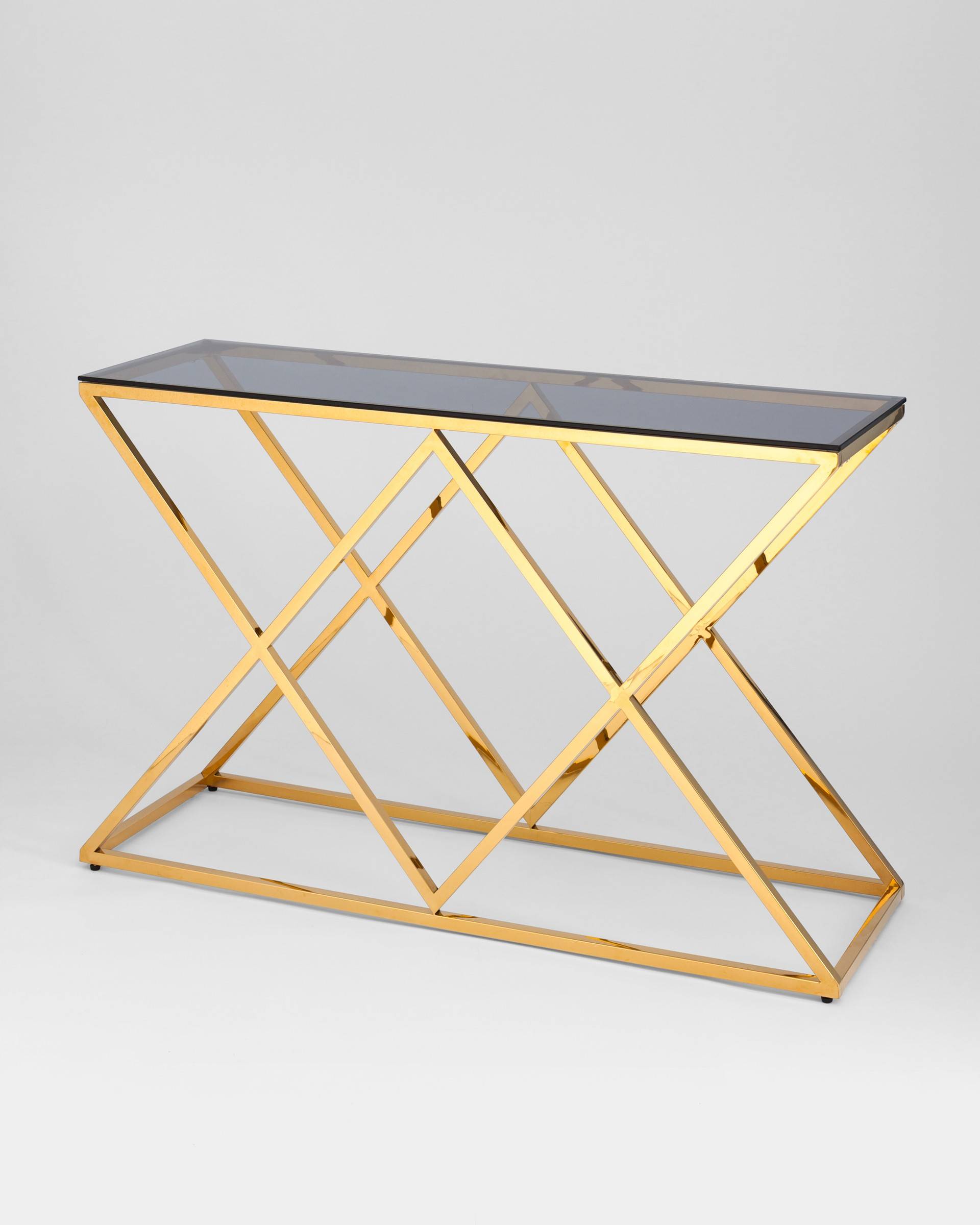 Консоль ИНСИГНИЯ 120*40 золото стекло smoke из Италии