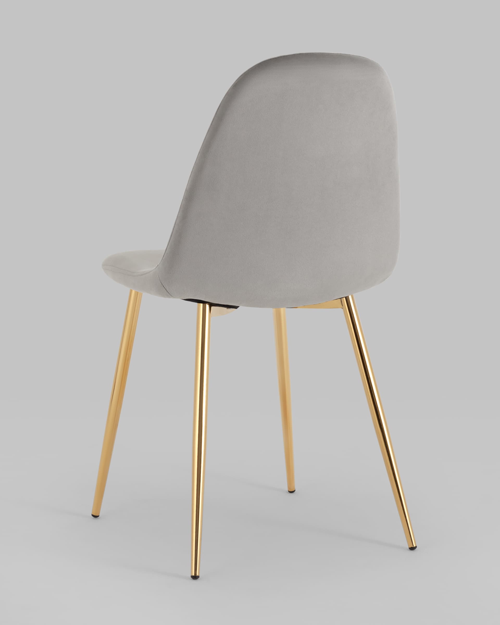 Стул Валенсия SN велюр серый золотые ножки из Италии