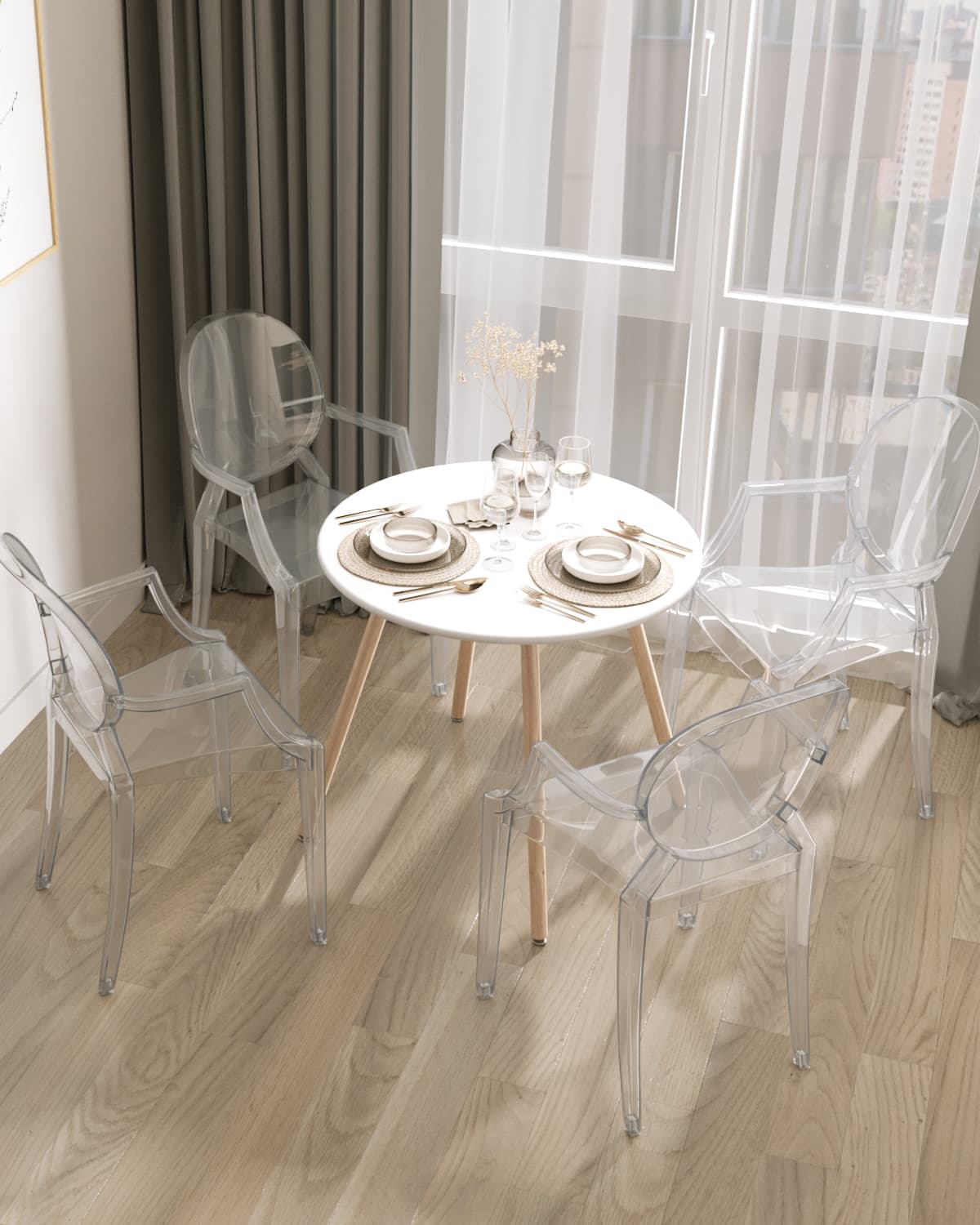 Стол Oslo Round WT белый из Италии