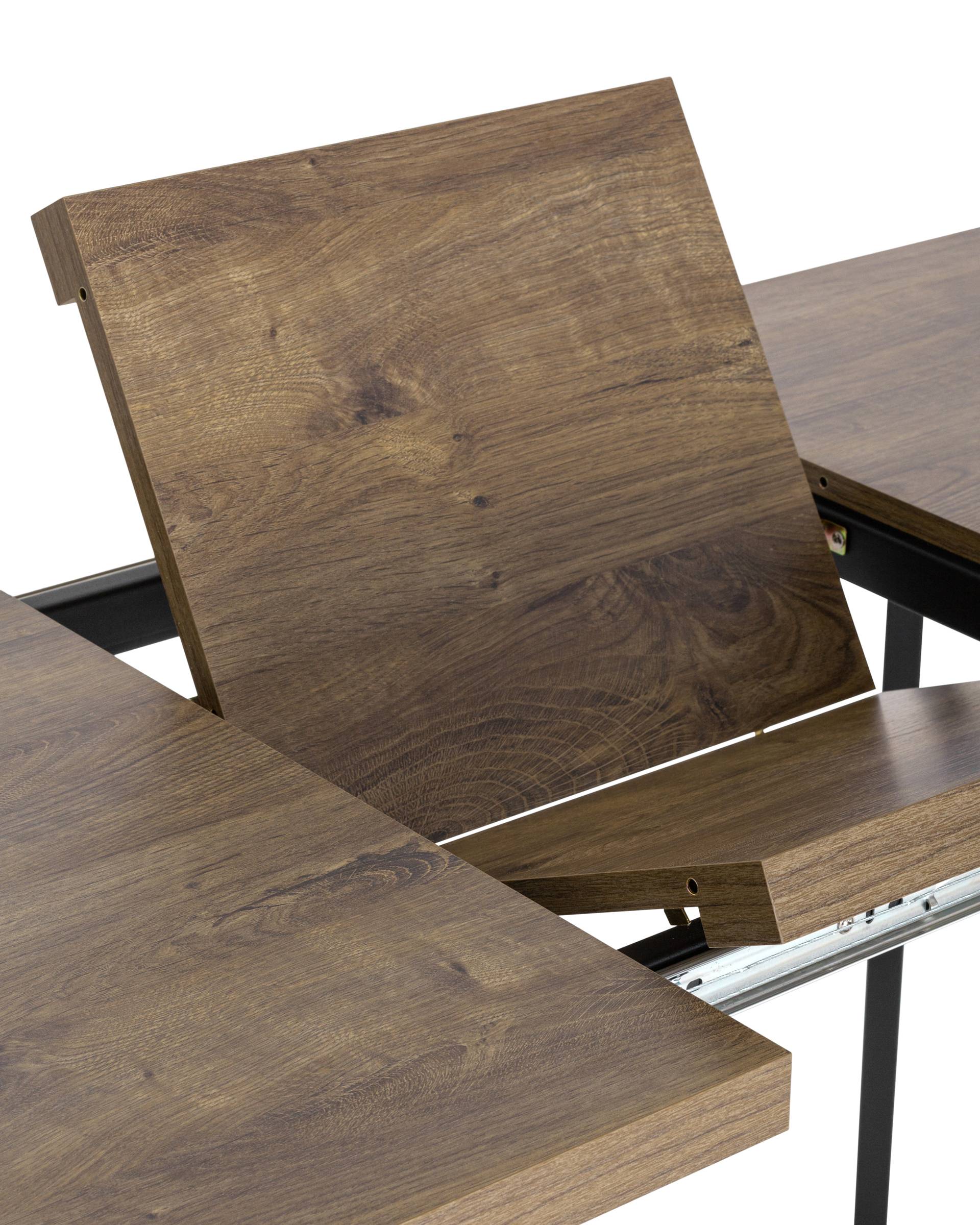 Стол Plain 116-158*74 дуб Ка/черный из Италии