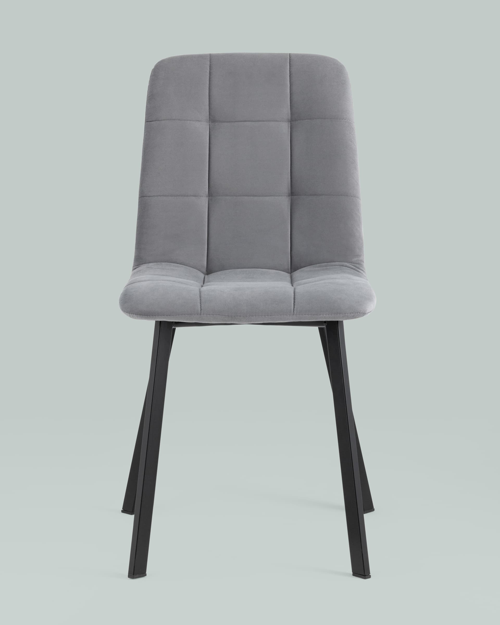 Стул Oliver Square велюр серый из Италии