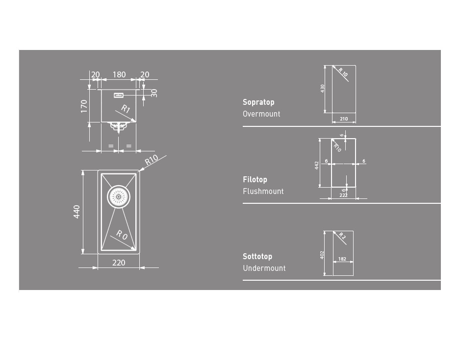 Мойка Artinox Quadra 18 из Италии